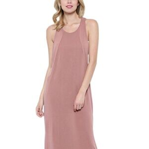 Racerback tank dress black new